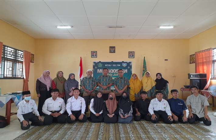 MTs Negeri 1 Belitung Timur Melaksanakan Kegiatan Munaqosyah Tahfidz Juz 30 Gelombang 1