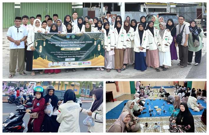  OSIM MTs Negeri 1 Belitung Timur Gelar Kegiatan Berbagi Takjil untuk Masyarakat  