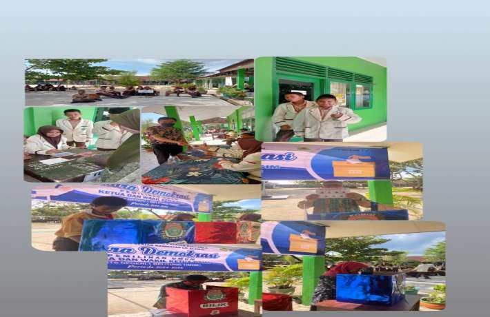 SEMARAK ACARA P5PPRA DALAM PEMILIHAN KETUA OSIM DI MTs NEGERI 1 BELITUNG TIMUR