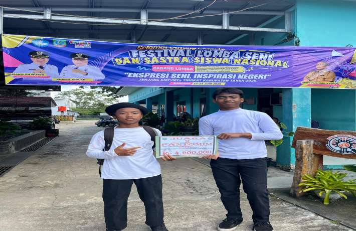 Radika & Yuta Persembahkan Juara 2 Pantomim FLS2N 2025 untuk MTsN 1 Beltim