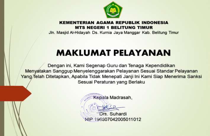 MAKLUMAT PELAYANAN